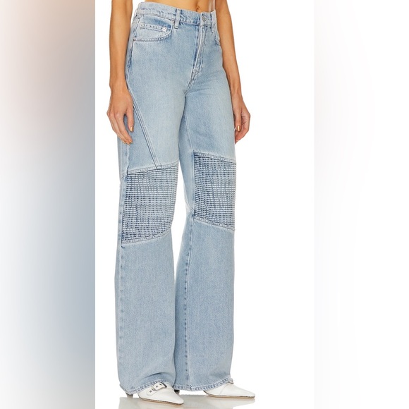 Mariah Wide Leg Racer Jean In Coast Highway Grlfrnd Color: Coast Highway - Picture 5 of 16